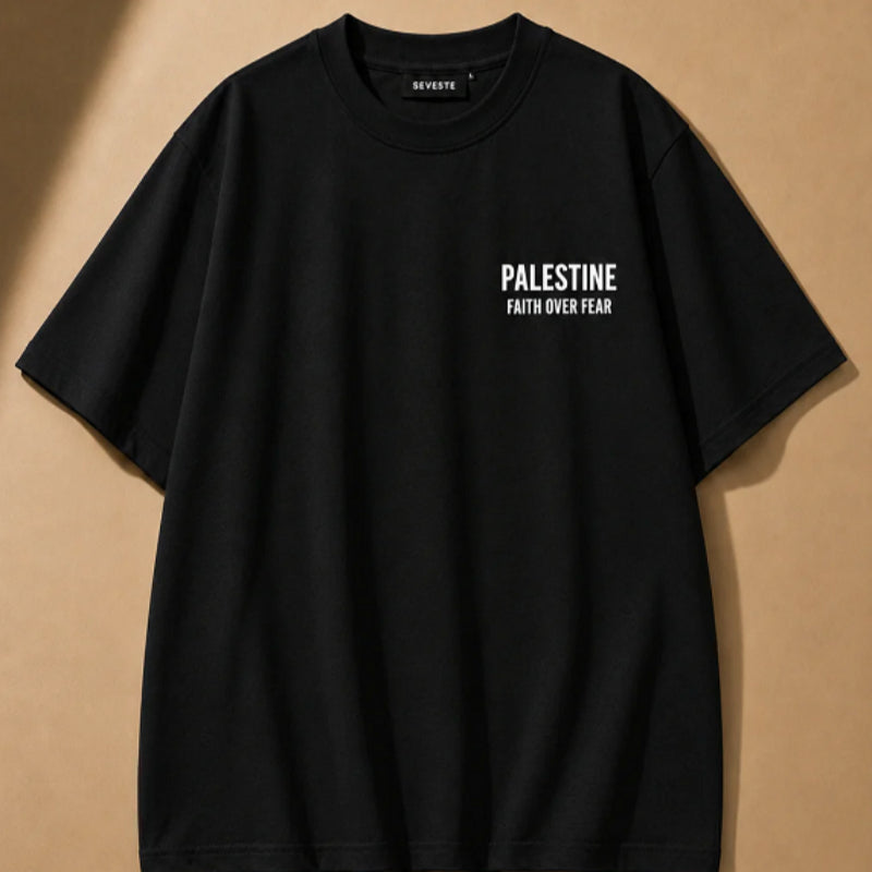 Loose Fit T-Shirt mit Print und Stickerei
