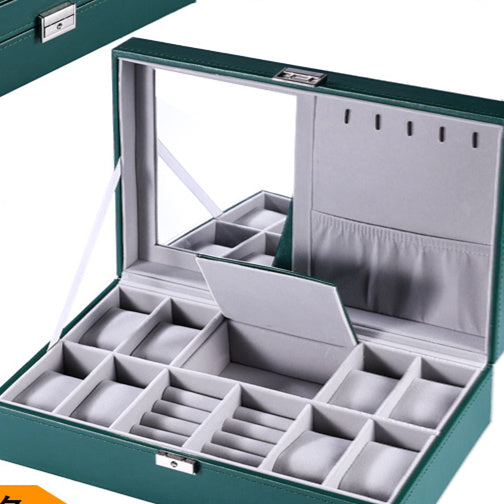 Leinwand-Box für Uhren – 12‑Bit Luxus‑Version mit Schloss – Bild 9 | LuxeStyle