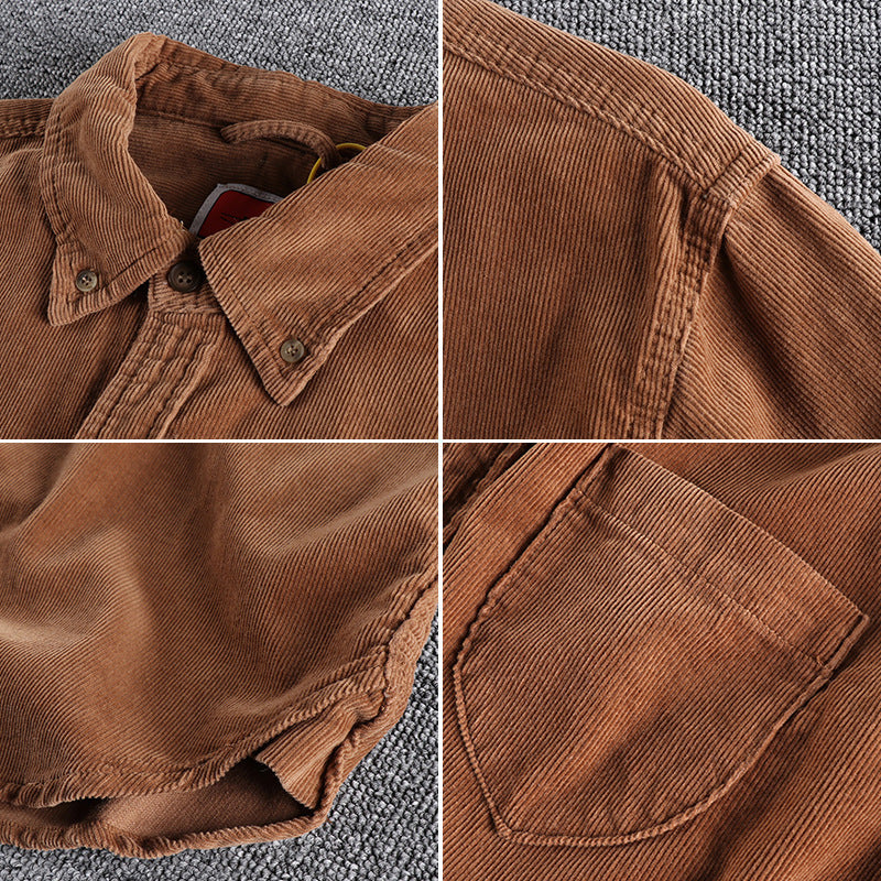 Corduroy Langarmhemd für Herren – Bild 7 | LuxeStyle