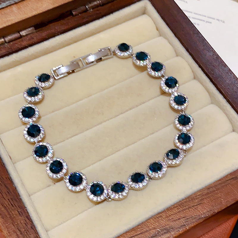 Ovales Zirkonia Armband im Pariser Stil – Ansicht 2