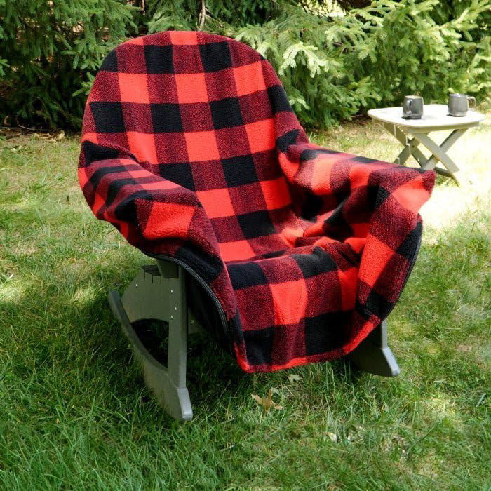 Kuscheldecke Rot-Schwarz Kariert