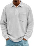 Herren Cord-Polohemd Langarm Gestreift – Bild 16 | LuxeStyle
