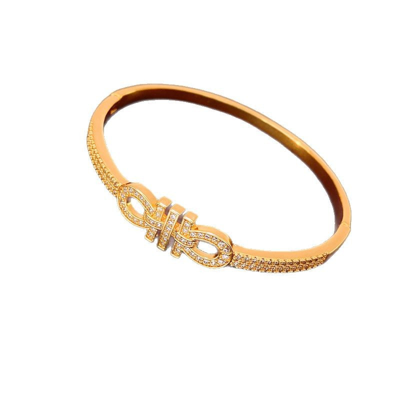 Funkelndes Zirkon Armband, offen – Bild 2 | LuxeStyle