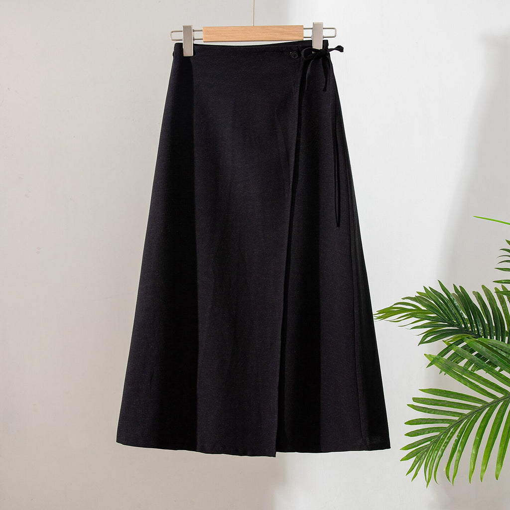 Retro Leinenkleid für Damen