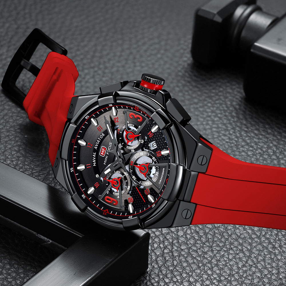 Quarz-Armbanduhr mit Silikonband