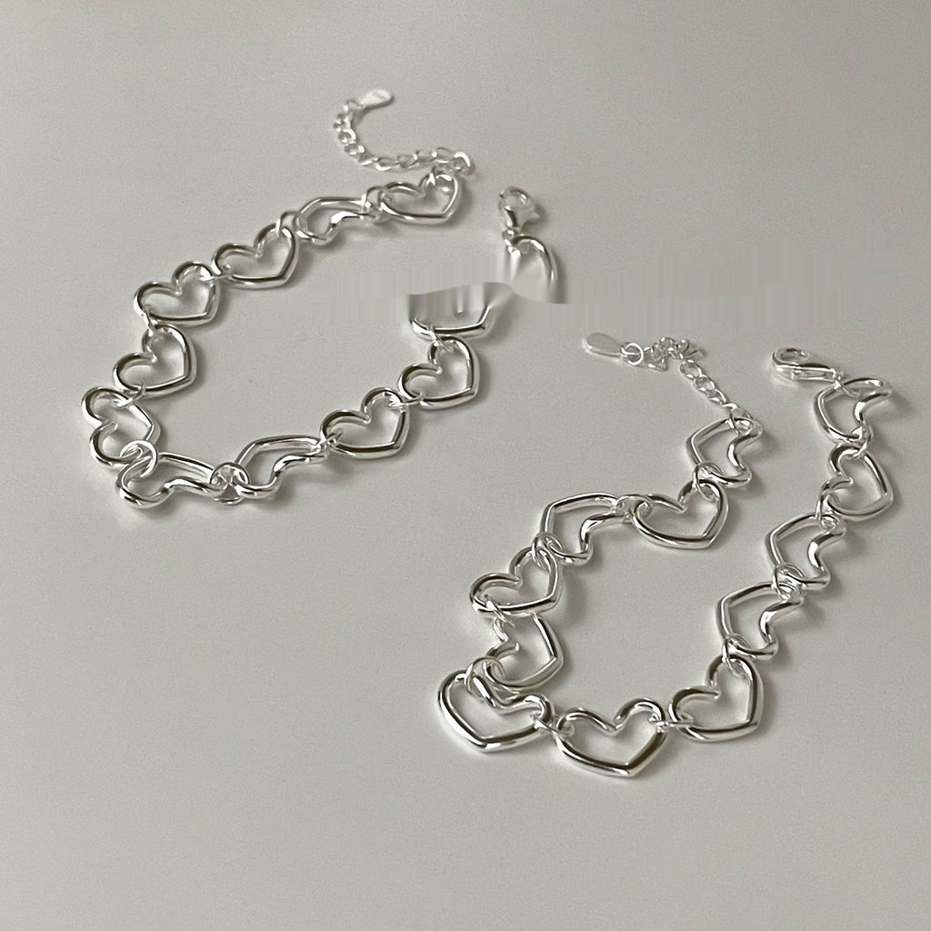 S925 Sterling Silber Herz Armband | LuxeStyle