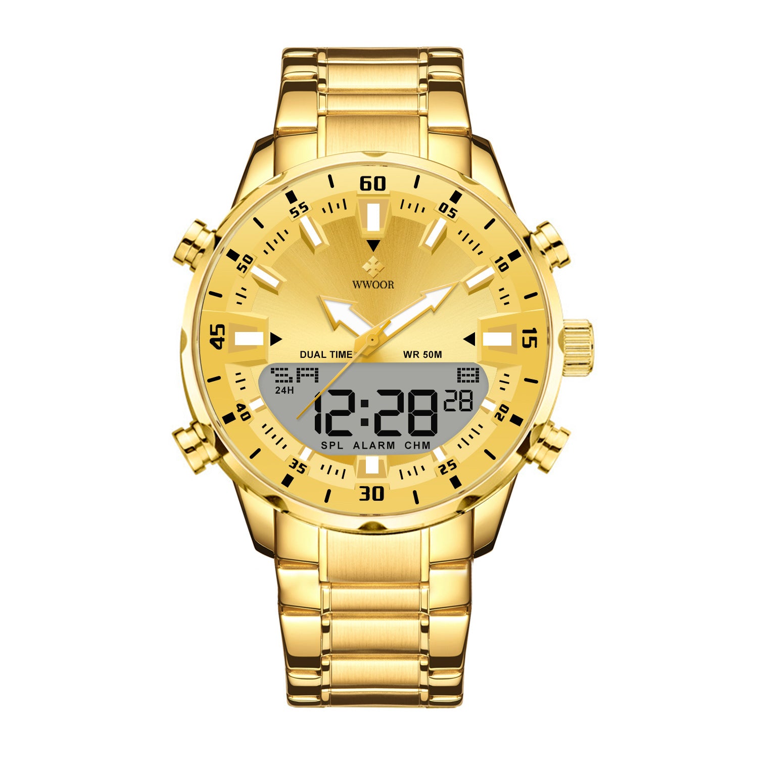Stylische Herren-Armbanduhr mit Leuchtzifferblatt