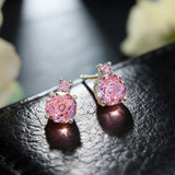 Farbe: Rosa Diamant Ohrstecker