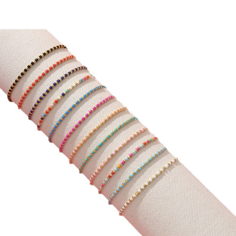Handgewobenes Reisperlen-Armband (12er-Set)