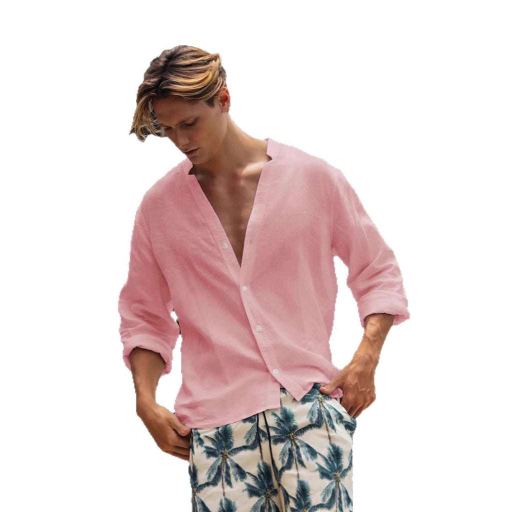 Herren Hemd Atmungsaktiv Langarm Einfarbig – Bild 3 | LuxeStyle