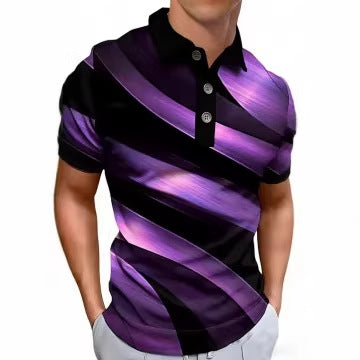Herren-Polo mit 3D-Druck-Muster