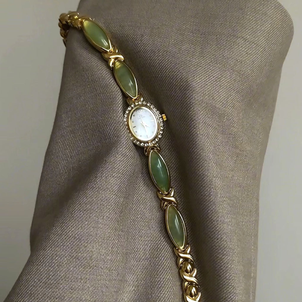 Armbanduhr mit Donglingstein und Hetian Jade – Bild 4 | LuxeStyle