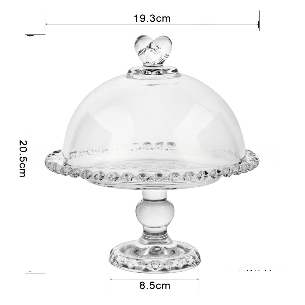 Herzförmige Glas Etagere für Kuchen & Desserts