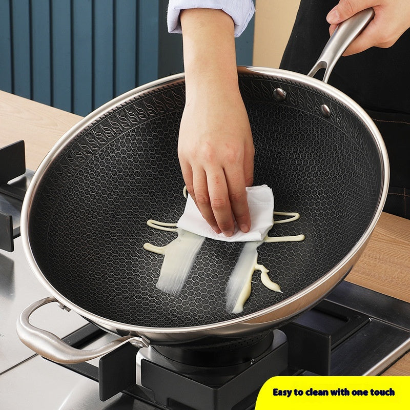 Wok aus 316 Edelstahl mit Wabenstruktur – Bild 6 | LuxeStyle
