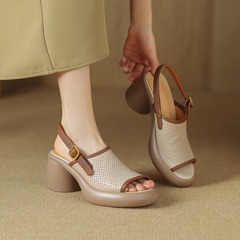 Plateau High Heels aus Schafsleder – Bild 4 | LuxeStyle