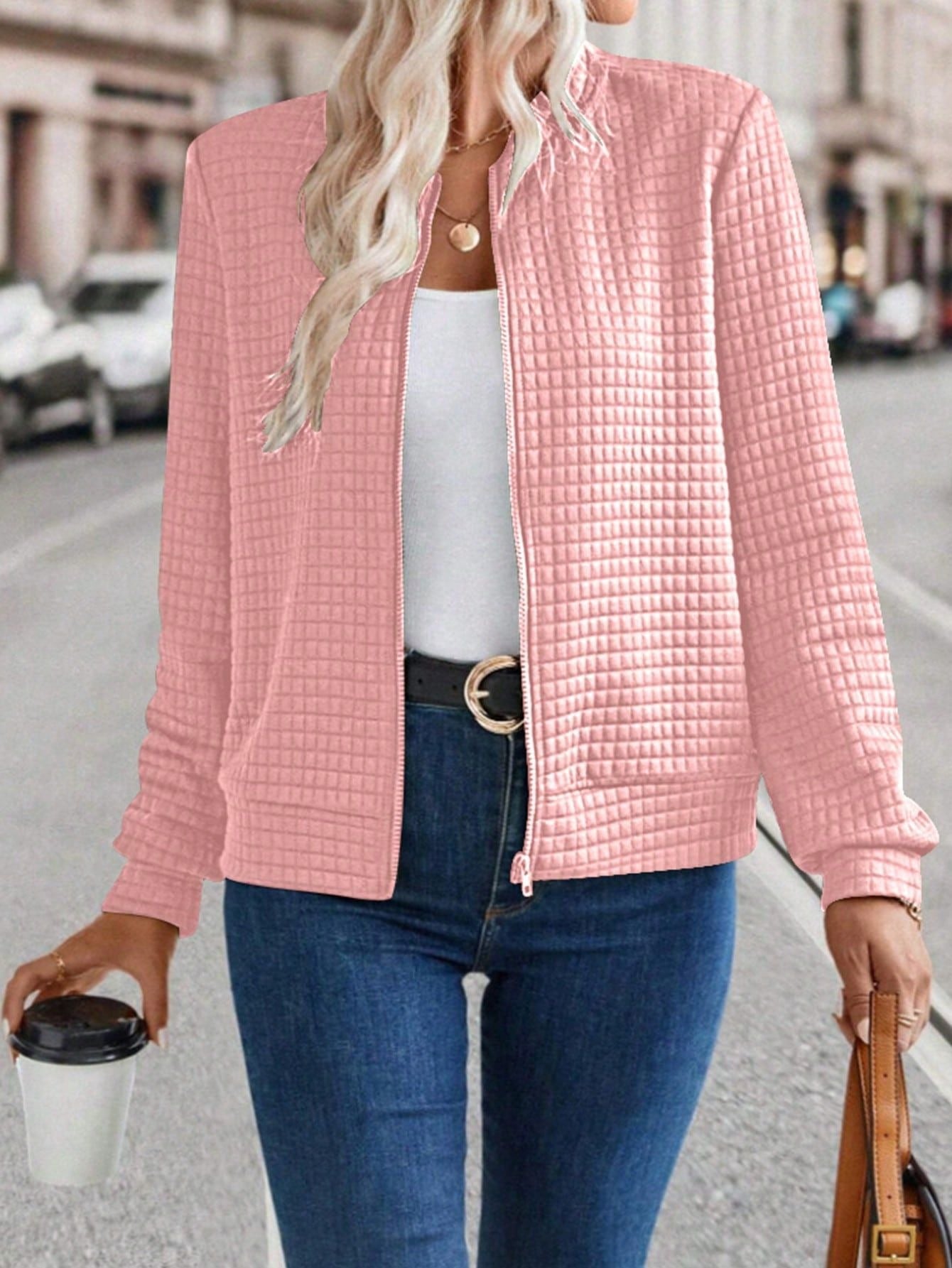 Lässiger Damen Cardigan mit Reissverschluss