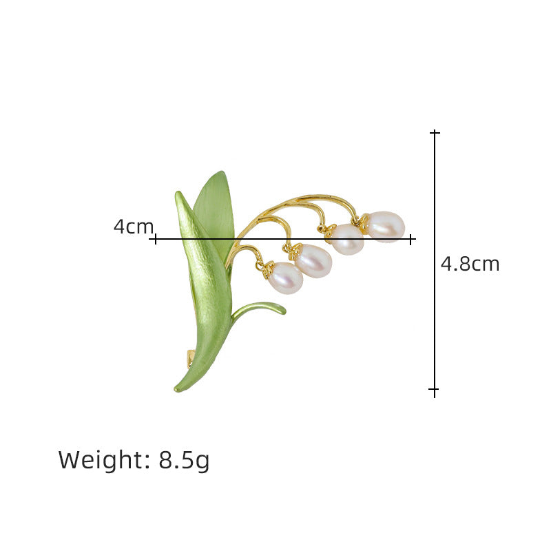 Lily of the Valley Kupferbrosche Grün – Bild 4 | LuxeStyle