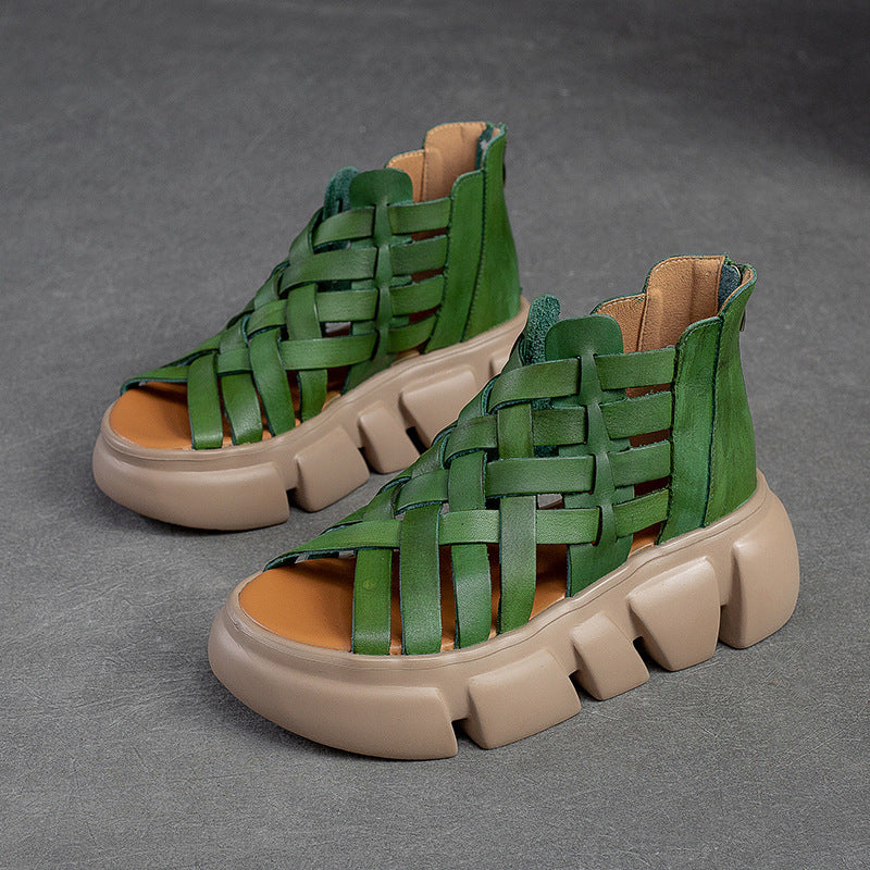 Geflochtene Sandalen mit dicker Sohle – Bild 3 | LuxeStyle