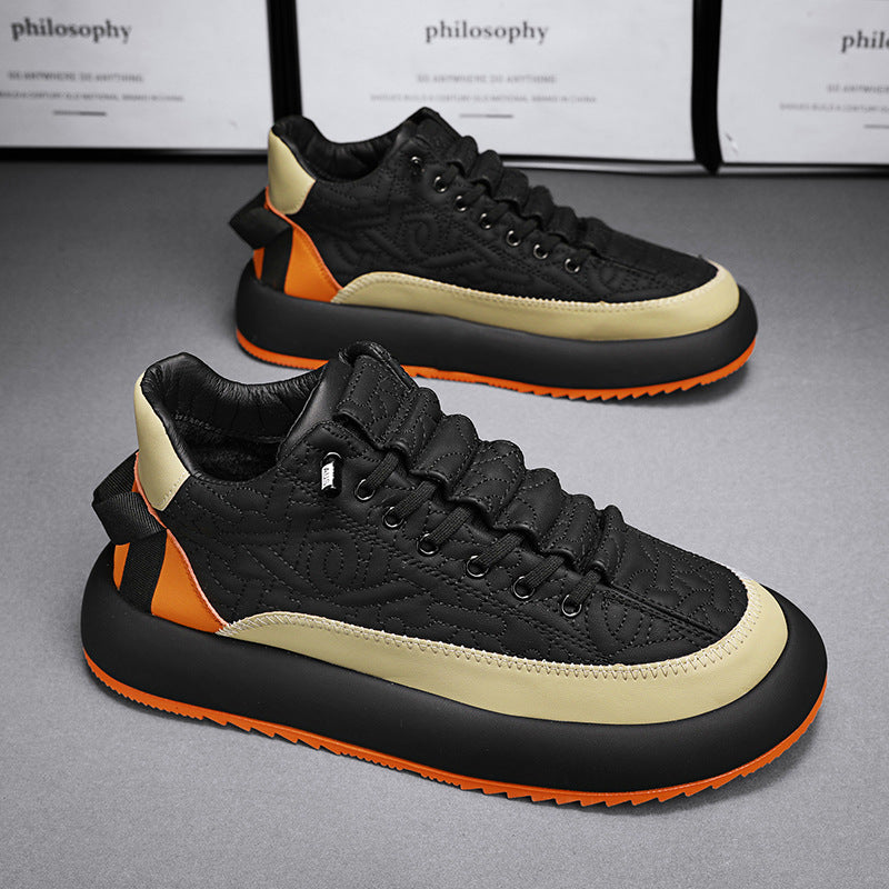Leder-Sneaker mit Elastikband – Bild 1 | LuxeStyle