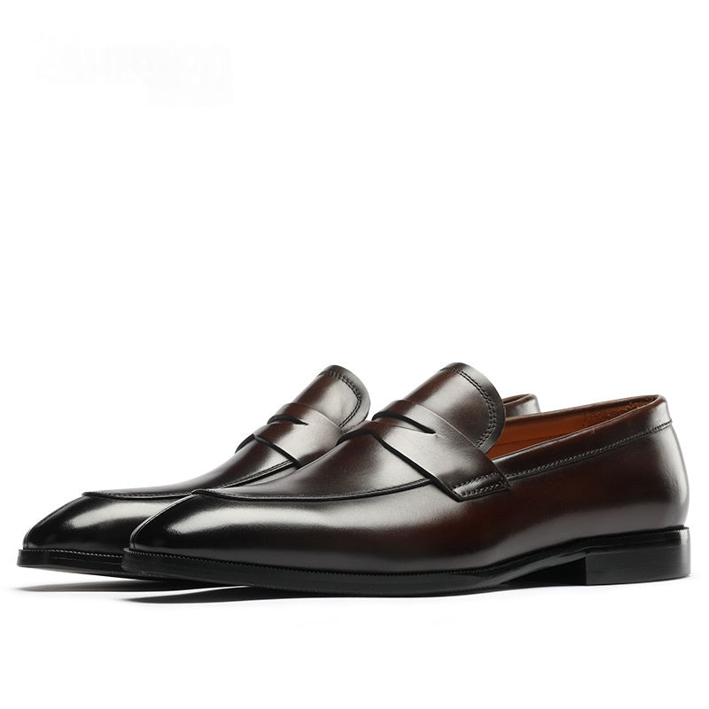 Lässige Leder Slipper für Herren