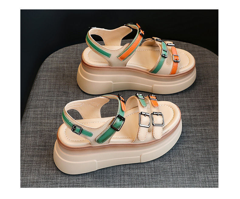 Bunte Plateau-Sandalen für Damen – Bild 8 | LuxeStyle