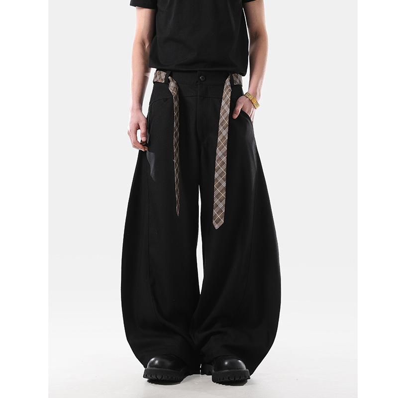 Vintage Relaxed-Fit Stoffhose für Herren