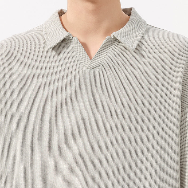 Lockeres Baumwoll-Polo-Shirt, kurzärmlig – Bild 3 | LuxeStyle