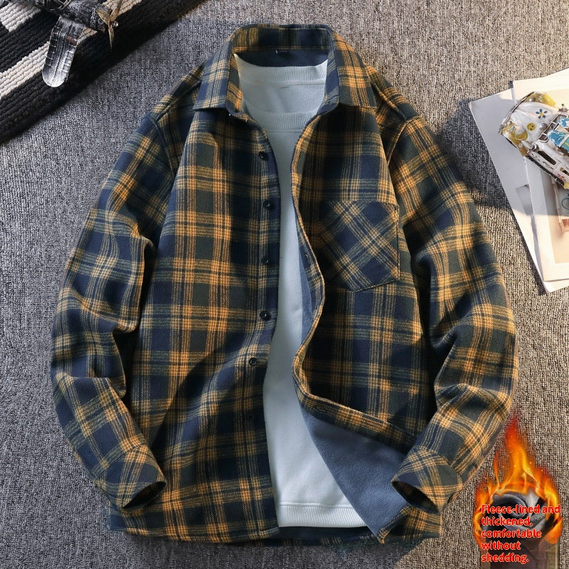 Herren Flannelhemd mit Fleecefutter | LuxeStyle