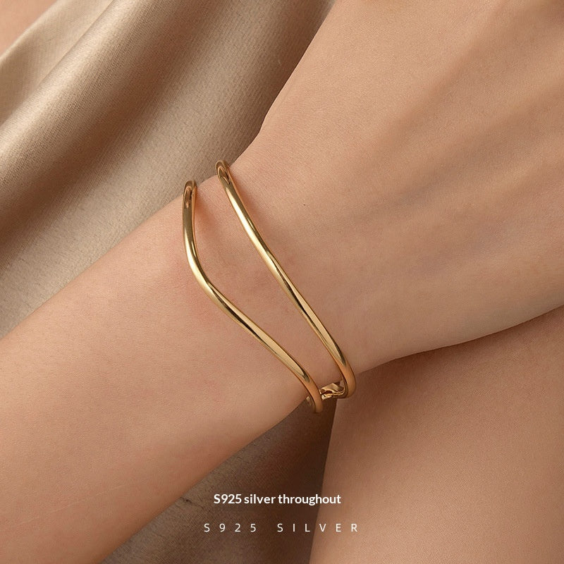 Doppelreihiges Armband aus 925er Silber | LuxeStyle