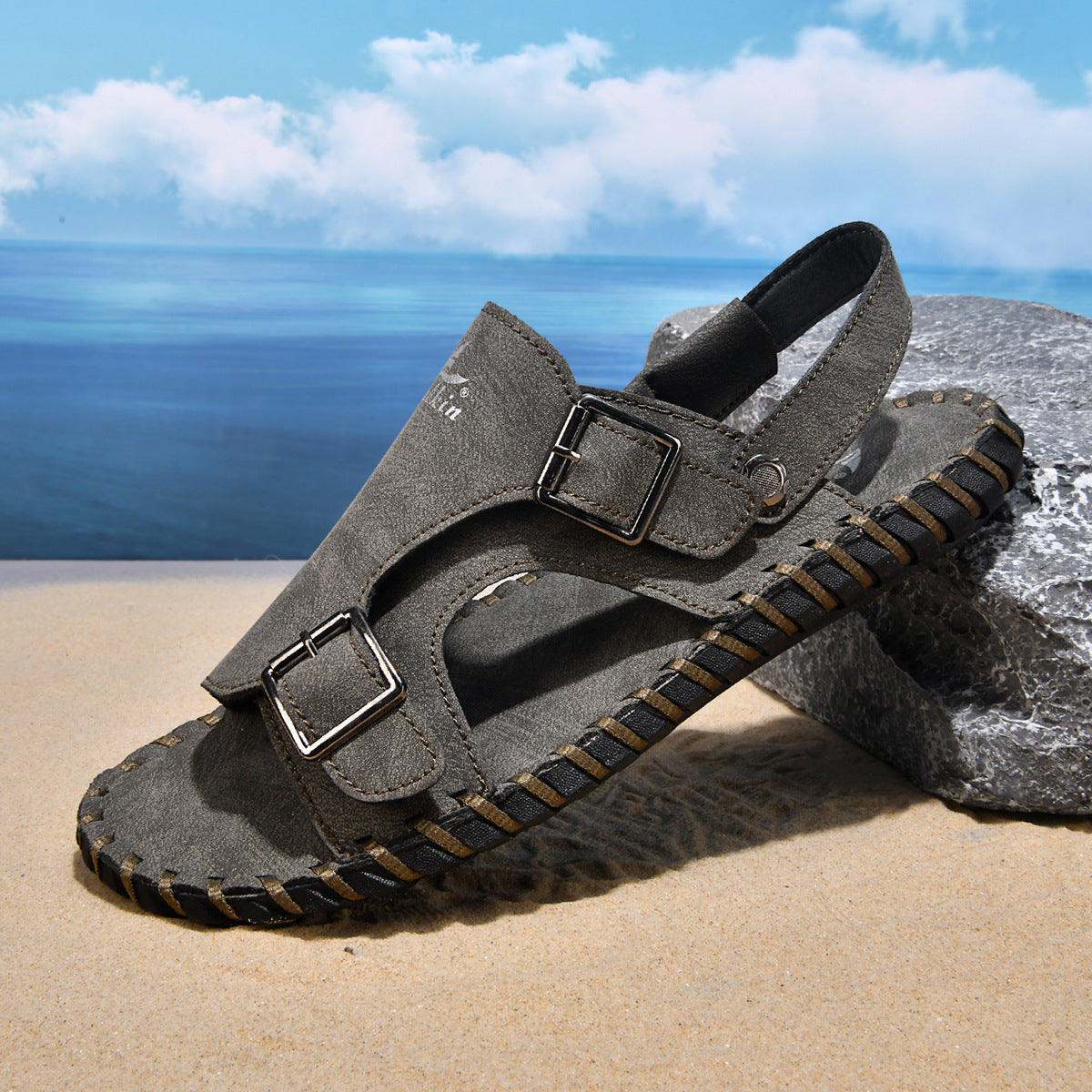 Leder-Strandschuhe mit weicher Sohle