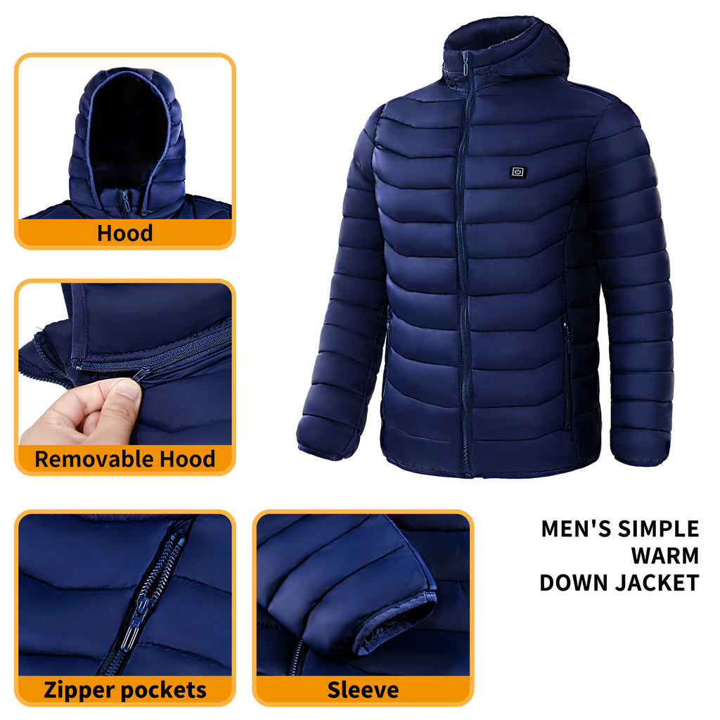 Heizjacke Herren mit 9 Heizzonen – ideal für Skifahren