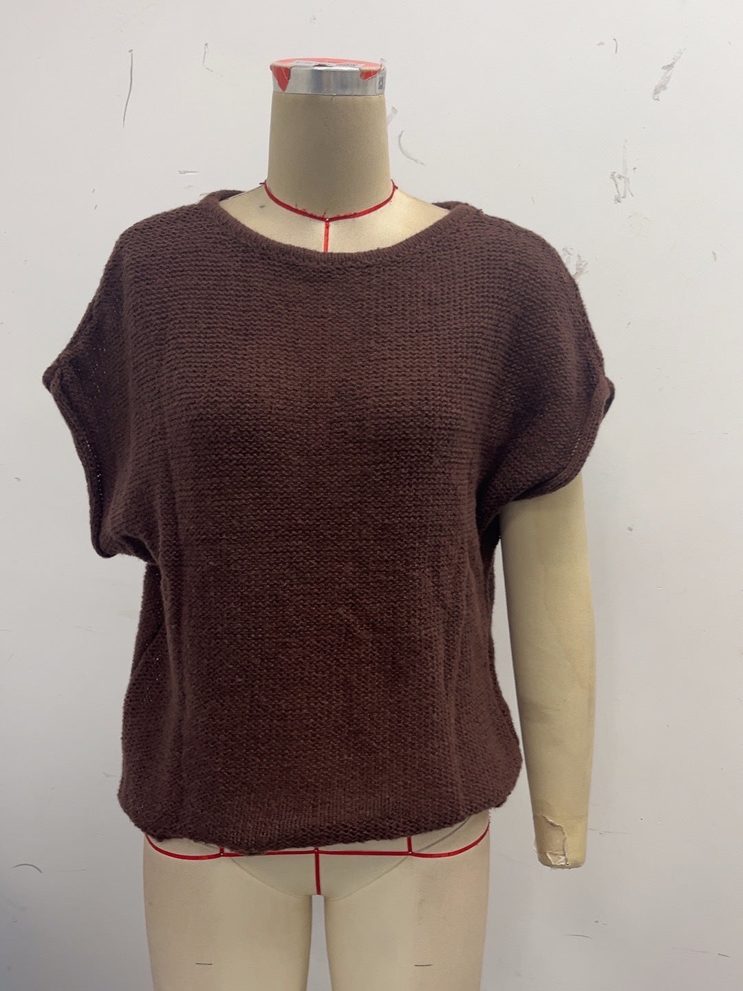 Elegantes Retro Fledermaus-Top mit Rundhals