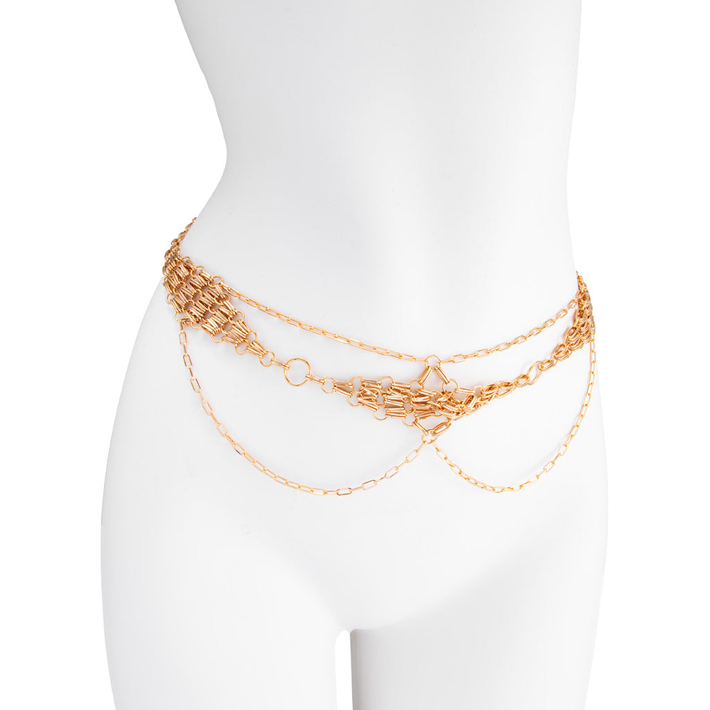 Retro Metall Diamond Taillenkette