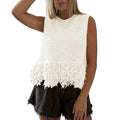 Strick-Top mit Quasten und Rundhals – Bild 1 | LuxeStyle