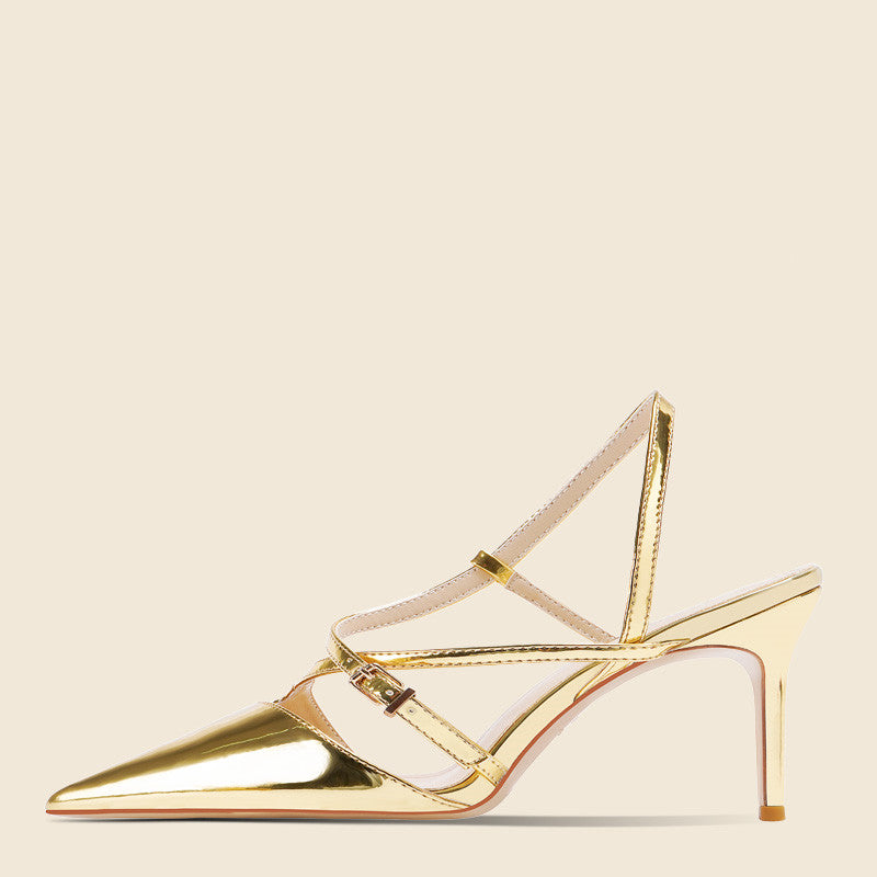 Einfarbige High Heel Sandalen – Bild 16 | LuxeStyle