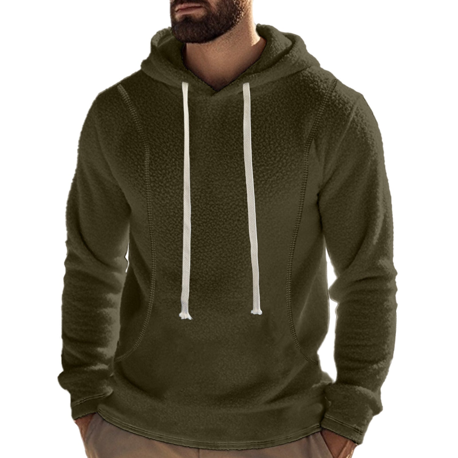 Herren Fleece Hoodie Langarm