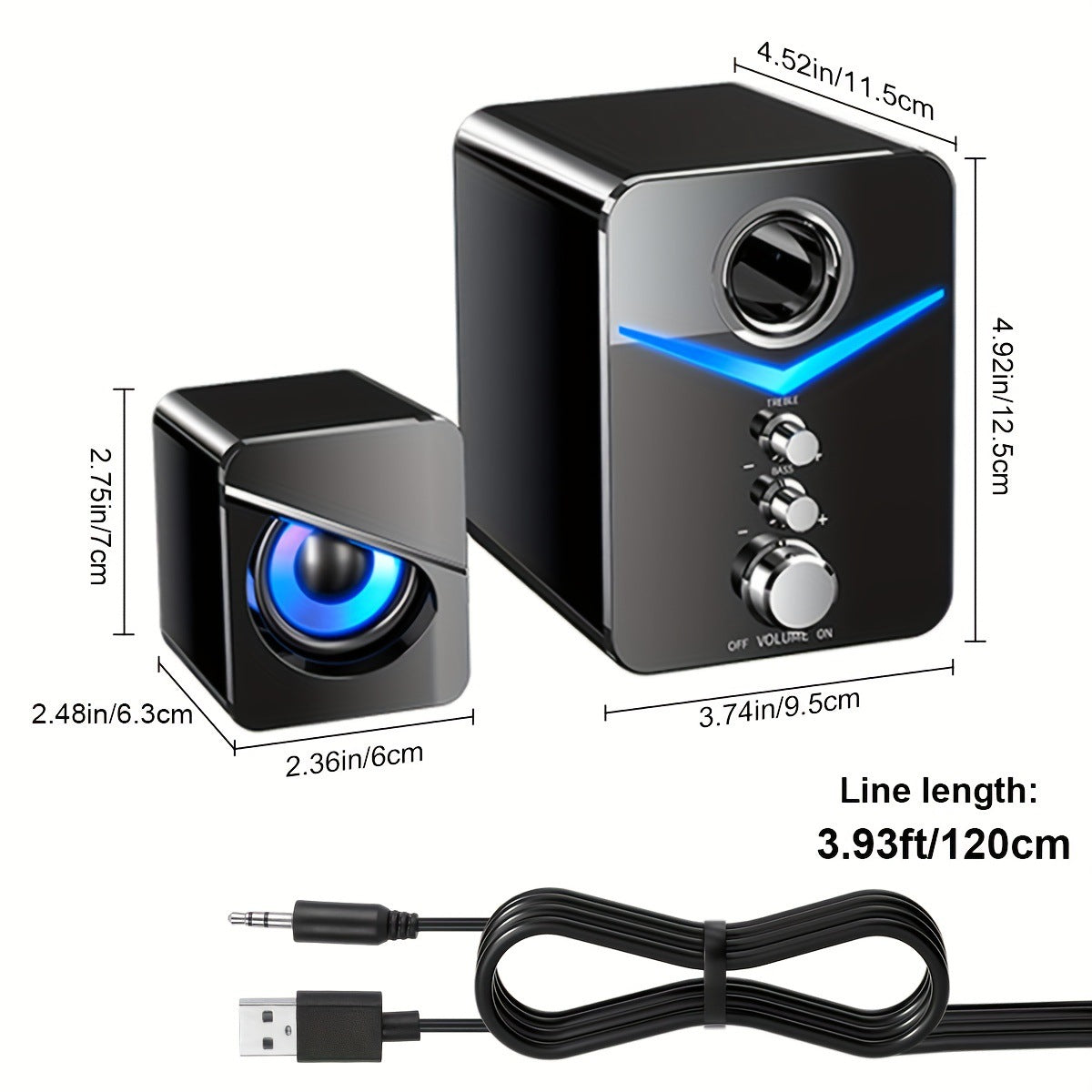 USB Computer Lautsprecher mit Subwoofer