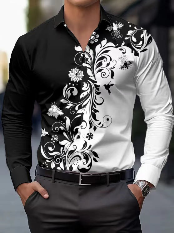 Slim-Fit Hemd mit Muster für Herren – Bild 9 | LuxeStyle