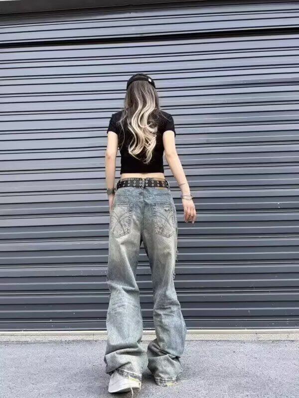 Blauer Stretch-Hosen