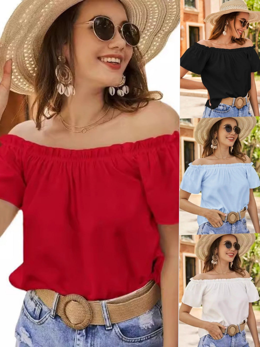 Off-Shoulder T-Shirt für den Sommer