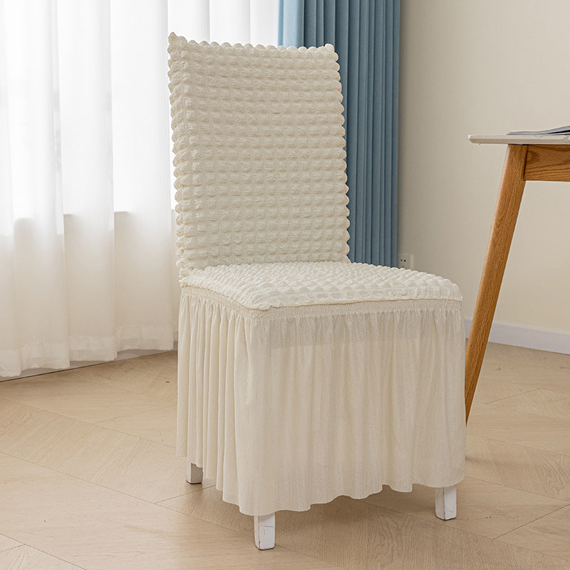3D-Bubble-Chiffon-Esstuhl-Bezug