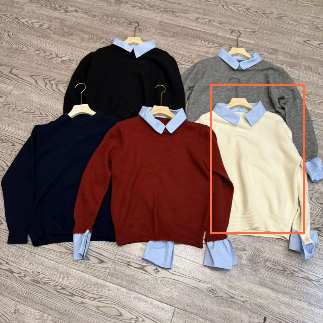 Patchwork-Faux-Sweater