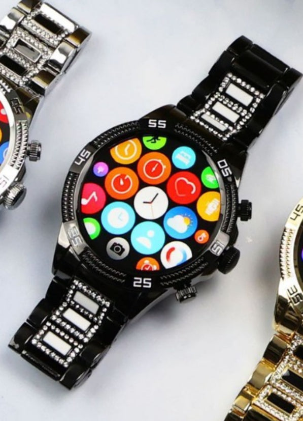 Smartwatch mit Bluetooth-Anruf & Diamant-Optik – Bild 2 | LuxeStyle