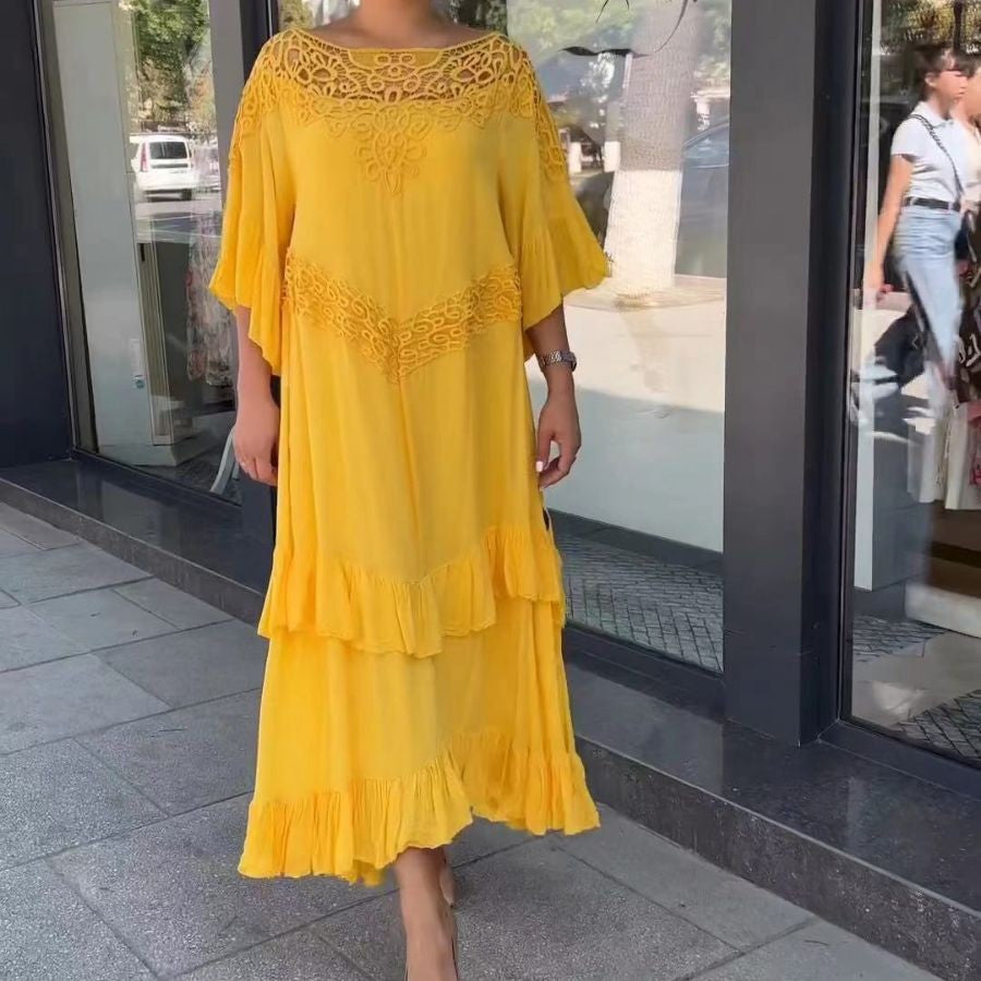 Jugendliches Off-Shoulder Maxikleid – Bild 4 | LuxeStyle