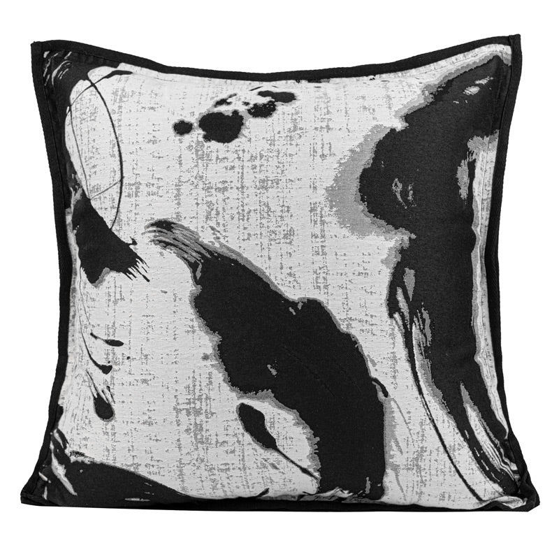 Ink Stroke Kissen Schwarz-Weiss – Bild 6 | LuxeStyle