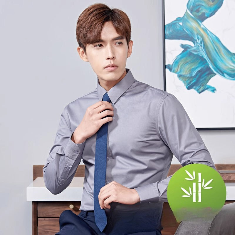 Bambusfaser Stretch Businesshemd für Herren – Bild 2 | LuxeStyle