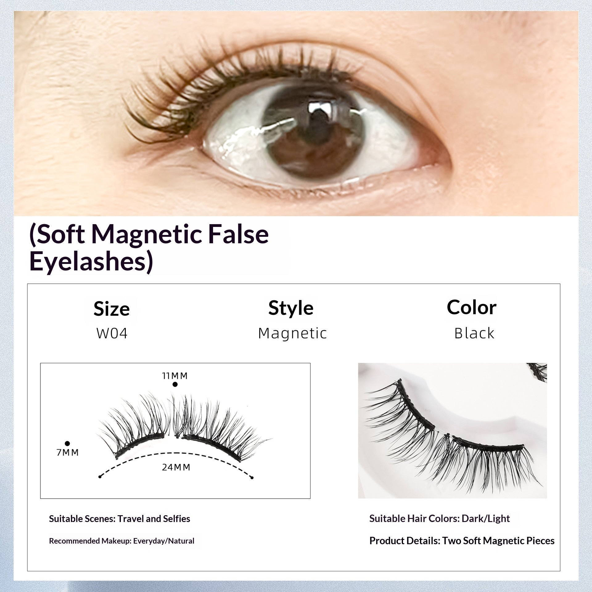 Weiche Magnet-Wimpern