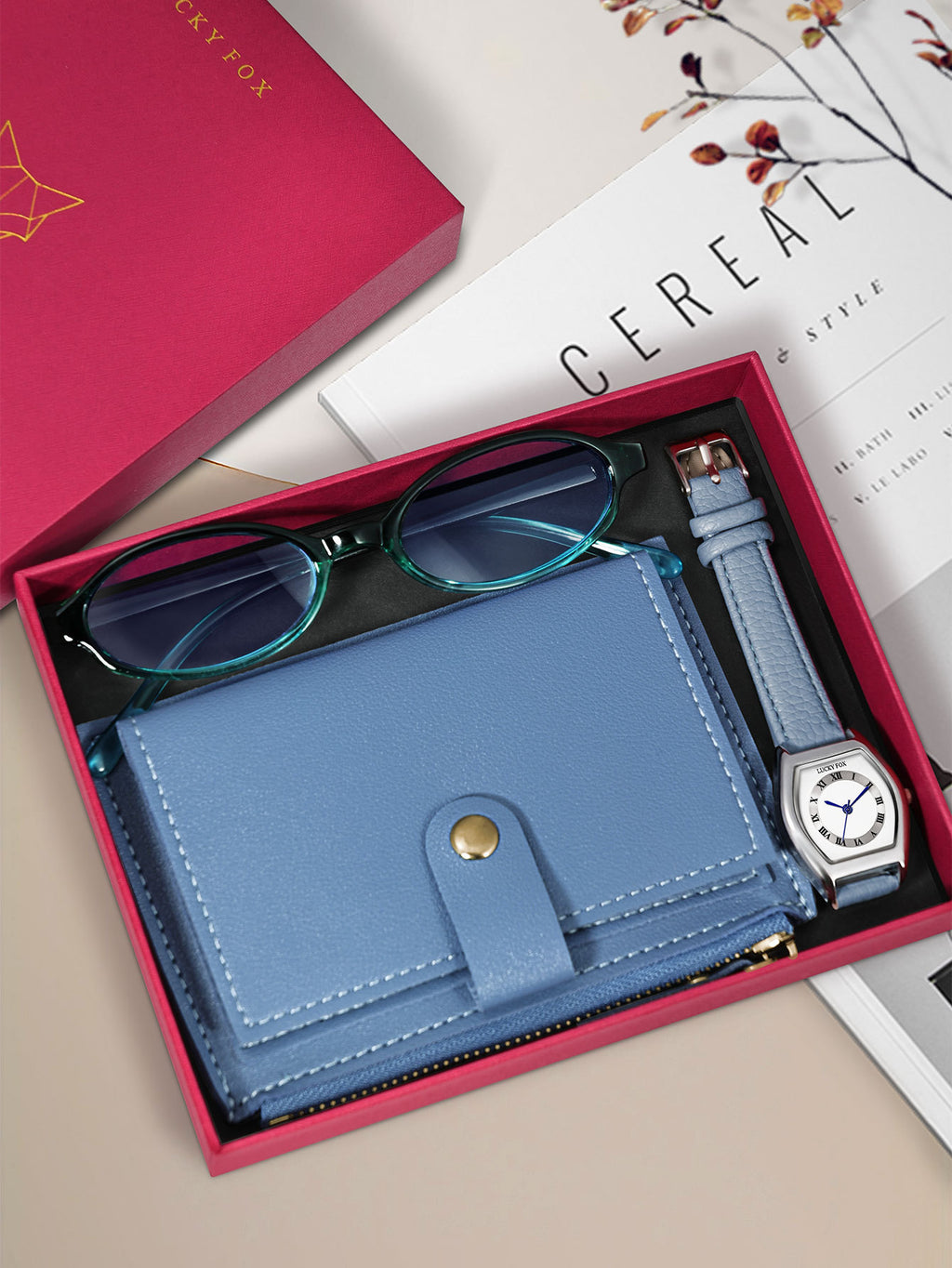 Geschenkset: Uhr, Portemonnaie und Brille – Bild 7 | LuxeStyle