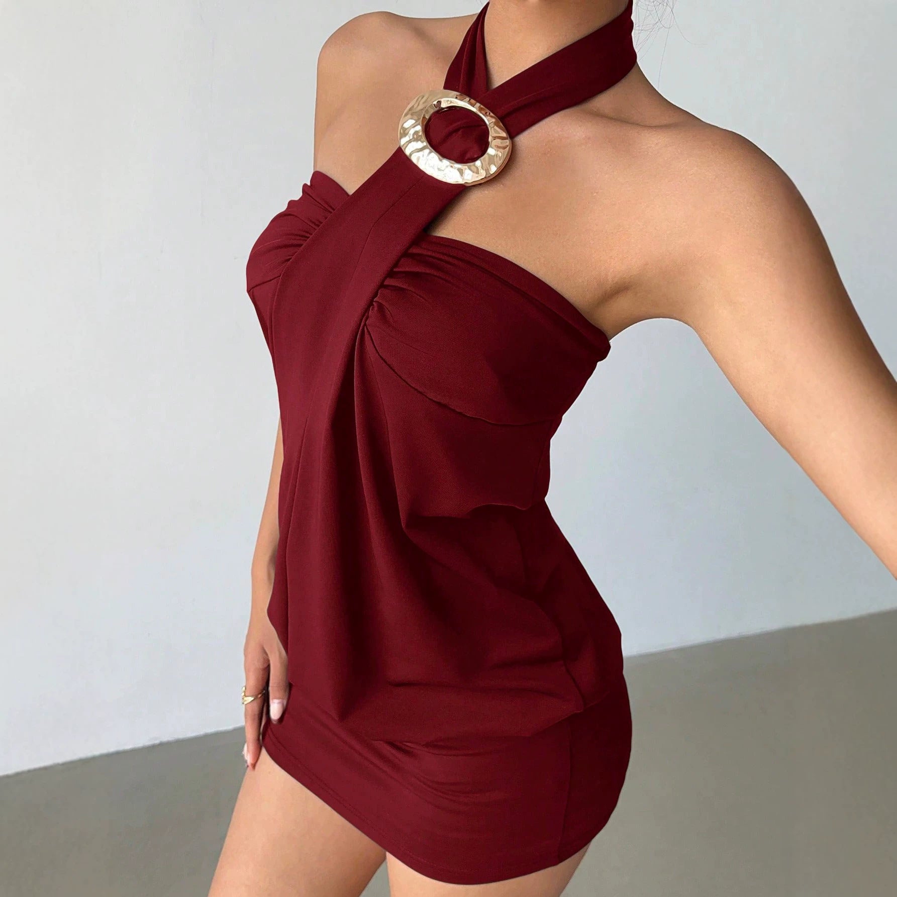 Elegantes Halterneck-Kleid