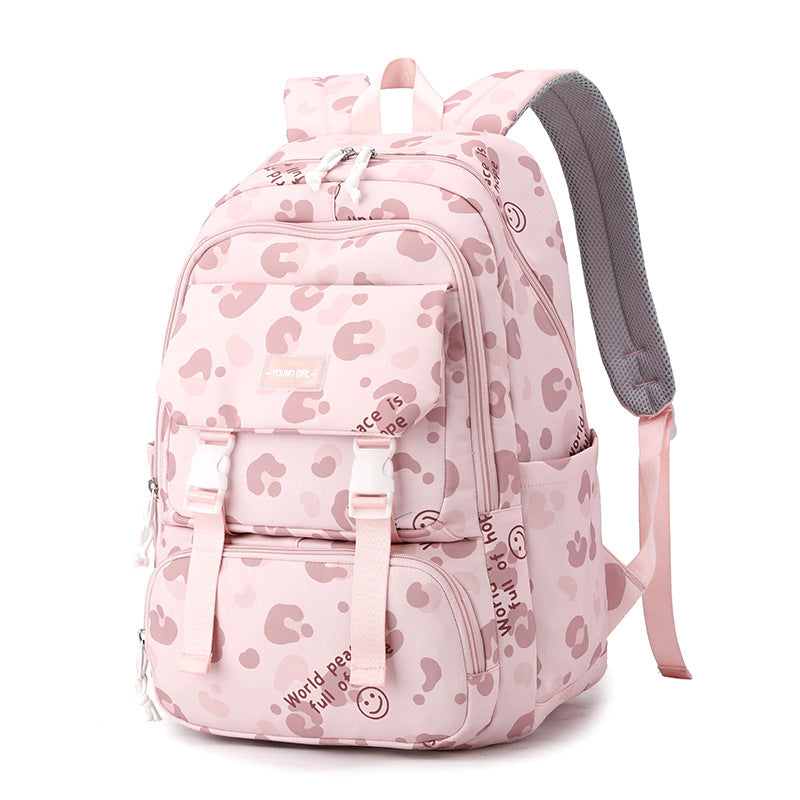 Leichter Schulrucksack mit Print | LuxeStyle